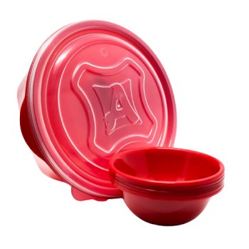 JOGO SOBREMESA PLASTICO COM 7 PEÇAS - VERMELHO.